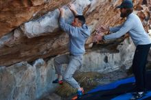 Bouldering in Hueco Tanks on 03/17/2019 with Blue Lizard Climbing and Yoga

Filename: SRM_20190317_1009200.jpg
Aperture: f/4.0
Shutter Speed: 1/250
Body: Canon EOS-1D Mark II
Lens: Canon EF 50mm f/1.8 II