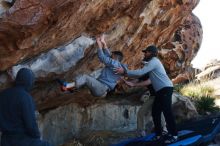 Bouldering in Hueco Tanks on 03/17/2019 with Blue Lizard Climbing and Yoga

Filename: SRM_20190317_1009360.jpg
Aperture: f/4.0
Shutter Speed: 1/400
Body: Canon EOS-1D Mark II
Lens: Canon EF 50mm f/1.8 II
