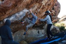 Bouldering in Hueco Tanks on 03/17/2019 with Blue Lizard Climbing and Yoga

Filename: SRM_20190317_1009410.jpg
Aperture: f/4.0
Shutter Speed: 1/400
Body: Canon EOS-1D Mark II
Lens: Canon EF 50mm f/1.8 II