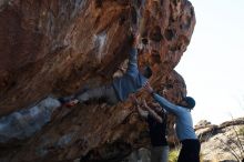 Bouldering in Hueco Tanks on 03/17/2019 with Blue Lizard Climbing and Yoga

Filename: SRM_20190317_1009590.jpg
Aperture: f/4.0
Shutter Speed: 1/800
Body: Canon EOS-1D Mark II
Lens: Canon EF 50mm f/1.8 II