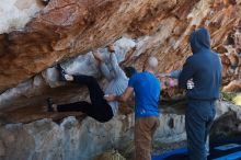 Bouldering in Hueco Tanks on 03/17/2019 with Blue Lizard Climbing and Yoga

Filename: SRM_20190317_1010520.jpg
Aperture: f/4.0
Shutter Speed: 1/320
Body: Canon EOS-1D Mark II
Lens: Canon EF 50mm f/1.8 II
