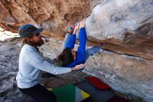 Bouldering in Hueco Tanks on 03/17/2019 with Blue Lizard Climbing and Yoga

Filename: SRM_20190317_1032070.jpg
Aperture: f/5.6
Shutter Speed: 1/160
Body: Canon EOS-1D Mark II
Lens: Canon EF 16-35mm f/2.8 L
