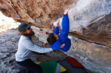Bouldering in Hueco Tanks on 03/17/2019 with Blue Lizard Climbing and Yoga

Filename: SRM_20190317_1032091.jpg
Aperture: f/5.6
Shutter Speed: 1/200
Body: Canon EOS-1D Mark II
Lens: Canon EF 16-35mm f/2.8 L