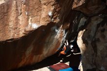 Bouldering in Hueco Tanks on 03/17/2019 with Blue Lizard Climbing and Yoga

Filename: SRM_20190317_1101070.jpg
Aperture: f/5.6
Shutter Speed: 1/250
Body: Canon EOS-1D Mark II
Lens: Canon EF 16-35mm f/2.8 L