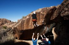 Bouldering in Hueco Tanks on 03/17/2019 with Blue Lizard Climbing and Yoga

Filename: SRM_20190317_1102250.jpg
Aperture: f/5.6
Shutter Speed: 1/250
Body: Canon EOS-1D Mark II
Lens: Canon EF 16-35mm f/2.8 L