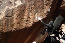 Bouldering in Hueco Tanks on 03/17/2019 with Blue Lizard Climbing and Yoga

Filename: SRM_20190317_1158450.jpg
Aperture: f/5.6
Shutter Speed: 1/250
Body: Canon EOS-1D Mark II
Lens: Canon EF 50mm f/1.8 II