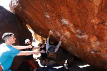 Bouldering in Hueco Tanks on 03/17/2019 with Blue Lizard Climbing and Yoga

Filename: SRM_20190317_1249140.jpg
Aperture: f/6.3
Shutter Speed: 1/250
Body: Canon EOS-1D Mark II
Lens: Canon EF 16-35mm f/2.8 L