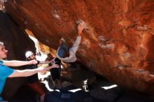 Bouldering in Hueco Tanks on 03/17/2019 with Blue Lizard Climbing and Yoga

Filename: SRM_20190317_1249170.jpg
Aperture: f/6.3
Shutter Speed: 1/250
Body: Canon EOS-1D Mark II
Lens: Canon EF 16-35mm f/2.8 L