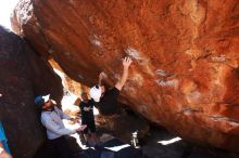 Bouldering in Hueco Tanks on 03/17/2019 with Blue Lizard Climbing and Yoga

Filename: SRM_20190317_1250170.jpg
Aperture: f/6.3
Shutter Speed: 1/250
Body: Canon EOS-1D Mark II
Lens: Canon EF 16-35mm f/2.8 L