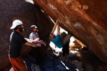 Bouldering in Hueco Tanks on 03/17/2019 with Blue Lizard Climbing and Yoga

Filename: SRM_20190317_1258450.jpg
Aperture: f/5.6
Shutter Speed: 1/400
Body: Canon EOS-1D Mark II
Lens: Canon EF 16-35mm f/2.8 L