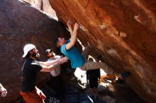 Bouldering in Hueco Tanks on 03/17/2019 with Blue Lizard Climbing and Yoga

Filename: SRM_20190317_1258541.jpg
Aperture: f/5.6
Shutter Speed: 1/400
Body: Canon EOS-1D Mark II
Lens: Canon EF 16-35mm f/2.8 L