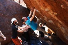 Bouldering in Hueco Tanks on 03/17/2019 with Blue Lizard Climbing and Yoga

Filename: SRM_20190317_1258550.jpg
Aperture: f/5.6
Shutter Speed: 1/320
Body: Canon EOS-1D Mark II
Lens: Canon EF 16-35mm f/2.8 L