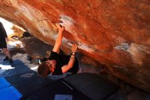 Bouldering in Hueco Tanks on 03/17/2019 with Blue Lizard Climbing and Yoga

Filename: SRM_20190317_1301160.jpg
Aperture: f/5.6
Shutter Speed: 1/160
Body: Canon EOS-1D Mark II
Lens: Canon EF 16-35mm f/2.8 L