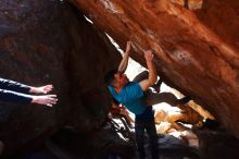 Bouldering in Hueco Tanks on 03/17/2019 with Blue Lizard Climbing and Yoga

Filename: SRM_20190317_1305060.jpg
Aperture: f/5.6
Shutter Speed: 1/400
Body: Canon EOS-1D Mark II
Lens: Canon EF 16-35mm f/2.8 L