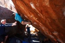 Bouldering in Hueco Tanks on 03/17/2019 with Blue Lizard Climbing and Yoga

Filename: SRM_20190317_1305220.jpg
Aperture: f/5.6
Shutter Speed: 1/320
Body: Canon EOS-1D Mark II
Lens: Canon EF 16-35mm f/2.8 L