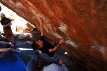 Bouldering in Hueco Tanks on 03/17/2019 with Blue Lizard Climbing and Yoga

Filename: SRM_20190317_1306150.jpg
Aperture: f/5.6
Shutter Speed: 1/250
Body: Canon EOS-1D Mark II
Lens: Canon EF 16-35mm f/2.8 L