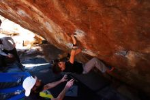 Bouldering in Hueco Tanks on 03/17/2019 with Blue Lizard Climbing and Yoga

Filename: SRM_20190317_1308210.jpg
Aperture: f/5.6
Shutter Speed: 1/200
Body: Canon EOS-1D Mark II
Lens: Canon EF 16-35mm f/2.8 L