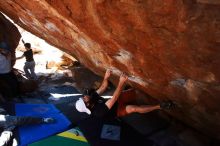 Bouldering in Hueco Tanks on 03/17/2019 with Blue Lizard Climbing and Yoga

Filename: SRM_20190317_1308590.jpg
Aperture: f/5.6
Shutter Speed: 1/250
Body: Canon EOS-1D Mark II
Lens: Canon EF 16-35mm f/2.8 L
