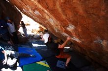 Bouldering in Hueco Tanks on 03/17/2019 with Blue Lizard Climbing and Yoga

Filename: SRM_20190317_1309020.jpg
Aperture: f/5.6
Shutter Speed: 1/200
Body: Canon EOS-1D Mark II
Lens: Canon EF 16-35mm f/2.8 L