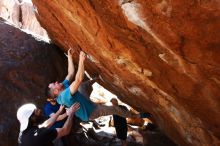 Bouldering in Hueco Tanks on 03/17/2019 with Blue Lizard Climbing and Yoga

Filename: SRM_20190317_1313101.jpg
Aperture: f/5.6
Shutter Speed: 1/320
Body: Canon EOS-1D Mark II
Lens: Canon EF 16-35mm f/2.8 L