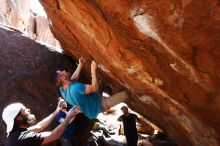 Bouldering in Hueco Tanks on 03/17/2019 with Blue Lizard Climbing and Yoga

Filename: SRM_20190317_1313130.jpg
Aperture: f/5.6
Shutter Speed: 1/400
Body: Canon EOS-1D Mark II
Lens: Canon EF 16-35mm f/2.8 L