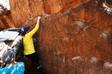 Bouldering in Hueco Tanks on 03/17/2019 with Blue Lizard Climbing and Yoga

Filename: SRM_20190317_1416040.jpg
Aperture: f/5.6
Shutter Speed: 1/400
Body: Canon EOS-1D Mark II
Lens: Canon EF 16-35mm f/2.8 L