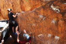 Bouldering in Hueco Tanks on 03/17/2019 with Blue Lizard Climbing and Yoga

Filename: SRM_20190317_1417180.jpg
Aperture: f/5.6
Shutter Speed: 1/320
Body: Canon EOS-1D Mark II
Lens: Canon EF 16-35mm f/2.8 L