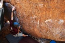 Bouldering in Hueco Tanks on 03/17/2019 with Blue Lizard Climbing and Yoga

Filename: SRM_20190317_1417490.jpg
Aperture: f/5.6
Shutter Speed: 1/200
Body: Canon EOS-1D Mark II
Lens: Canon EF 16-35mm f/2.8 L
