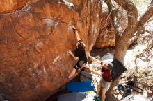 Bouldering in Hueco Tanks on 03/17/2019 with Blue Lizard Climbing and Yoga

Filename: SRM_20190317_1423411.jpg
Aperture: f/5.6
Shutter Speed: 1/320
Body: Canon EOS-1D Mark II
Lens: Canon EF 16-35mm f/2.8 L