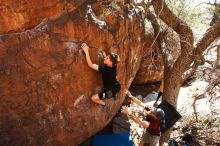 Bouldering in Hueco Tanks on 03/17/2019 with Blue Lizard Climbing and Yoga

Filename: SRM_20190317_1423540.jpg
Aperture: f/5.6
Shutter Speed: 1/400
Body: Canon EOS-1D Mark II
Lens: Canon EF 16-35mm f/2.8 L