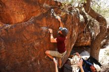 Bouldering in Hueco Tanks on 03/17/2019 with Blue Lizard Climbing and Yoga

Filename: SRM_20190317_1426350.jpg
Aperture: f/5.6
Shutter Speed: 1/250
Body: Canon EOS-1D Mark II
Lens: Canon EF 16-35mm f/2.8 L