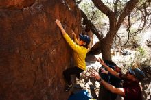 Bouldering in Hueco Tanks on 03/17/2019 with Blue Lizard Climbing and Yoga

Filename: SRM_20190317_1428550.jpg
Aperture: f/5.6
Shutter Speed: 1/400
Body: Canon EOS-1D Mark II
Lens: Canon EF 16-35mm f/2.8 L