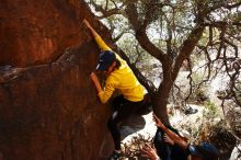 Bouldering in Hueco Tanks on 03/17/2019 with Blue Lizard Climbing and Yoga

Filename: SRM_20190317_1429090.jpg
Aperture: f/5.6
Shutter Speed: 1/640
Body: Canon EOS-1D Mark II
Lens: Canon EF 16-35mm f/2.8 L