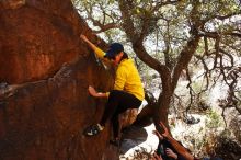 Bouldering in Hueco Tanks on 03/17/2019 with Blue Lizard Climbing and Yoga

Filename: SRM_20190317_1429100.jpg
Aperture: f/5.6
Shutter Speed: 1/500
Body: Canon EOS-1D Mark II
Lens: Canon EF 16-35mm f/2.8 L