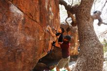 Bouldering in Hueco Tanks on 03/17/2019 with Blue Lizard Climbing and Yoga

Filename: SRM_20190317_1433490.jpg
Aperture: f/5.6
Shutter Speed: 1/200
Body: Canon EOS-1D Mark II
Lens: Canon EF 16-35mm f/2.8 L