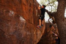 Bouldering in Hueco Tanks on 03/17/2019 with Blue Lizard Climbing and Yoga

Filename: SRM_20190317_1434131.jpg
Aperture: f/5.6
Shutter Speed: 1/320
Body: Canon EOS-1D Mark II
Lens: Canon EF 16-35mm f/2.8 L