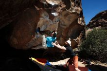 Bouldering in Hueco Tanks on 03/17/2019 with Blue Lizard Climbing and Yoga

Filename: SRM_20190317_1455460.jpg
Aperture: f/6.3
Shutter Speed: 1/250
Body: Canon EOS-1D Mark II
Lens: Canon EF 16-35mm f/2.8 L