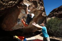 Bouldering in Hueco Tanks on 03/17/2019 with Blue Lizard Climbing and Yoga

Filename: SRM_20190317_1456330.jpg
Aperture: f/6.3
Shutter Speed: 1/250
Body: Canon EOS-1D Mark II
Lens: Canon EF 16-35mm f/2.8 L