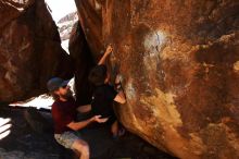 Bouldering in Hueco Tanks on 03/17/2019 with Blue Lizard Climbing and Yoga

Filename: SRM_20190317_1503230.jpg
Aperture: f/5.6
Shutter Speed: 1/250
Body: Canon EOS-1D Mark II
Lens: Canon EF 16-35mm f/2.8 L