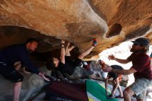Bouldering in Hueco Tanks on 03/17/2019 with Blue Lizard Climbing and Yoga

Filename: SRM_20190317_1539240.jpg
Aperture: f/5.6
Shutter Speed: 1/250
Body: Canon EOS-1D Mark II
Lens: Canon EF 16-35mm f/2.8 L