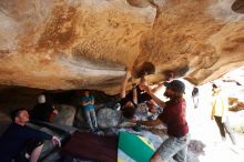 Bouldering in Hueco Tanks on 03/17/2019 with Blue Lizard Climbing and Yoga

Filename: SRM_20190317_1541240.jpg
Aperture: f/5.6
Shutter Speed: 1/250
Body: Canon EOS-1D Mark II
Lens: Canon EF 16-35mm f/2.8 L