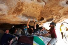 Bouldering in Hueco Tanks on 03/17/2019 with Blue Lizard Climbing and Yoga

Filename: SRM_20190317_1541271.jpg
Aperture: f/5.6
Shutter Speed: 1/250
Body: Canon EOS-1D Mark II
Lens: Canon EF 16-35mm f/2.8 L