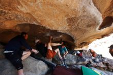 Bouldering in Hueco Tanks on 03/17/2019 with Blue Lizard Climbing and Yoga

Filename: SRM_20190317_1542090.jpg
Aperture: f/5.6
Shutter Speed: 1/250
Body: Canon EOS-1D Mark II
Lens: Canon EF 16-35mm f/2.8 L