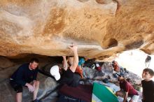 Bouldering in Hueco Tanks on 03/17/2019 with Blue Lizard Climbing and Yoga

Filename: SRM_20190317_1542210.jpg
Aperture: f/5.6
Shutter Speed: 1/250
Body: Canon EOS-1D Mark II
Lens: Canon EF 16-35mm f/2.8 L