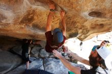 Bouldering in Hueco Tanks on 03/17/2019 with Blue Lizard Climbing and Yoga

Filename: SRM_20190317_1546210.jpg
Aperture: f/5.6
Shutter Speed: 1/250
Body: Canon EOS-1D Mark II
Lens: Canon EF 16-35mm f/2.8 L