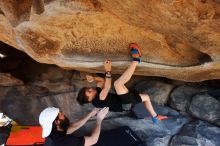 Bouldering in Hueco Tanks on 03/17/2019 with Blue Lizard Climbing and Yoga

Filename: SRM_20190317_1546590.jpg
Aperture: f/5.6
Shutter Speed: 1/250
Body: Canon EOS-1D Mark II
Lens: Canon EF 16-35mm f/2.8 L