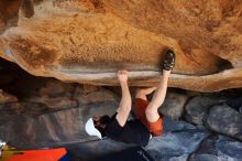 Bouldering in Hueco Tanks on 03/17/2019 with Blue Lizard Climbing and Yoga

Filename: SRM_20190317_1548270.jpg
Aperture: f/5.6
Shutter Speed: 1/250
Body: Canon EOS-1D Mark II
Lens: Canon EF 16-35mm f/2.8 L
