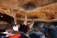 Bouldering in Hueco Tanks on 03/17/2019 with Blue Lizard Climbing and Yoga

Filename: SRM_20190317_1548500.jpg
Aperture: f/5.6
Shutter Speed: 1/250
Body: Canon EOS-1D Mark II
Lens: Canon EF 16-35mm f/2.8 L