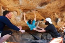 Bouldering in Hueco Tanks on 03/17/2019 with Blue Lizard Climbing and Yoga

Filename: SRM_20190317_1550040.jpg
Aperture: f/5.6
Shutter Speed: 1/250
Body: Canon EOS-1D Mark II
Lens: Canon EF 16-35mm f/2.8 L