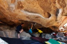 Bouldering in Hueco Tanks on 03/17/2019 with Blue Lizard Climbing and Yoga

Filename: SRM_20190317_1555260.jpg
Aperture: f/5.6
Shutter Speed: 1/250
Body: Canon EOS-1D Mark II
Lens: Canon EF 16-35mm f/2.8 L